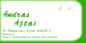 andras ajtai business card